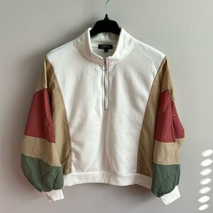 Vinyl Icons Retro Quarter Zip Nylon Blend Pullover